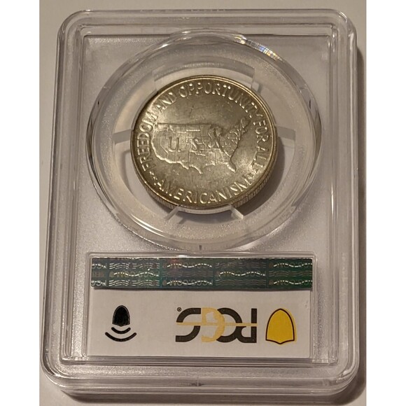 1952 Washington Carver Commemorative Silver Half Dollar MS63 PCGS GSH - Picture 2 of 4